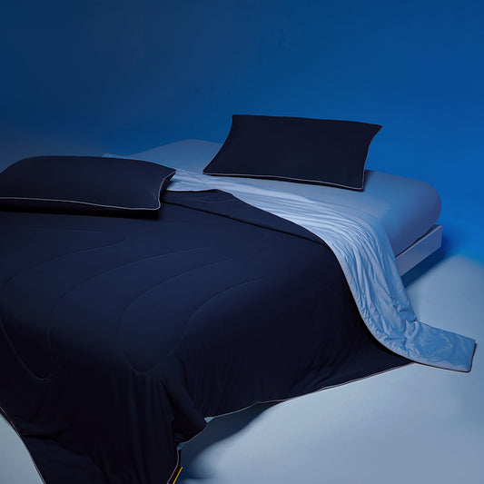 AMSONHOME®Cooling Comforter For Hot Sleeper—Blue