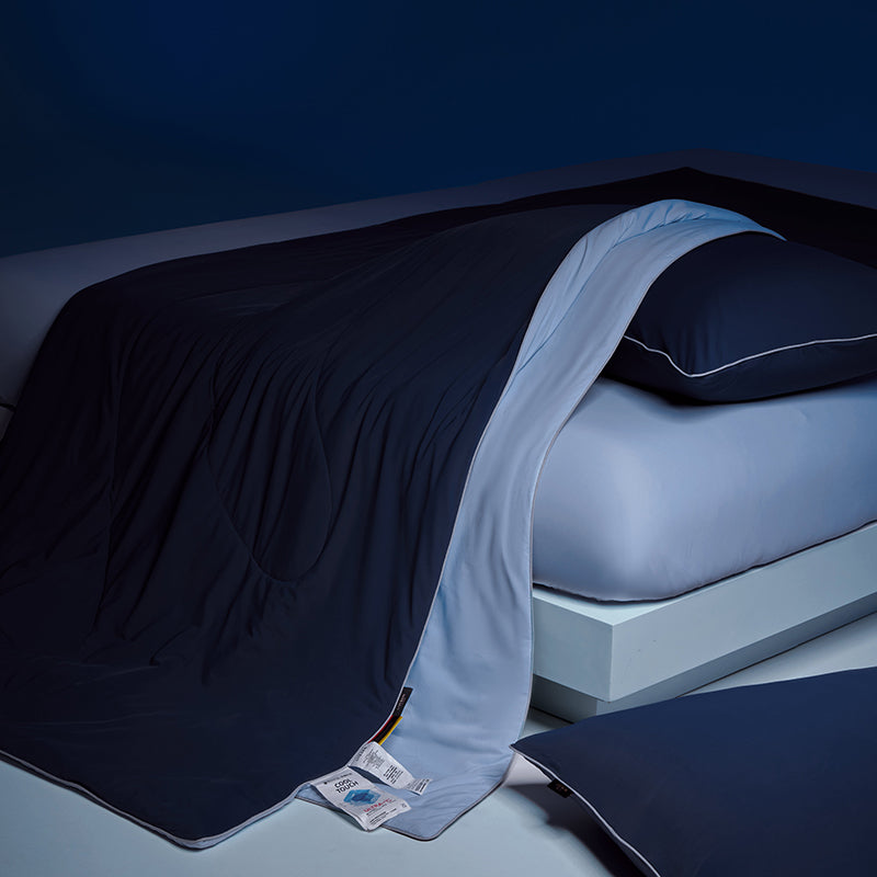 AMSONHOME®Cooling Comforter For Hot Sleeper—Blue