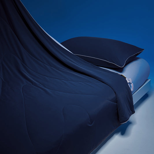 AMSONHOME®Cooling Comforter For Hot Sleeper—Blue